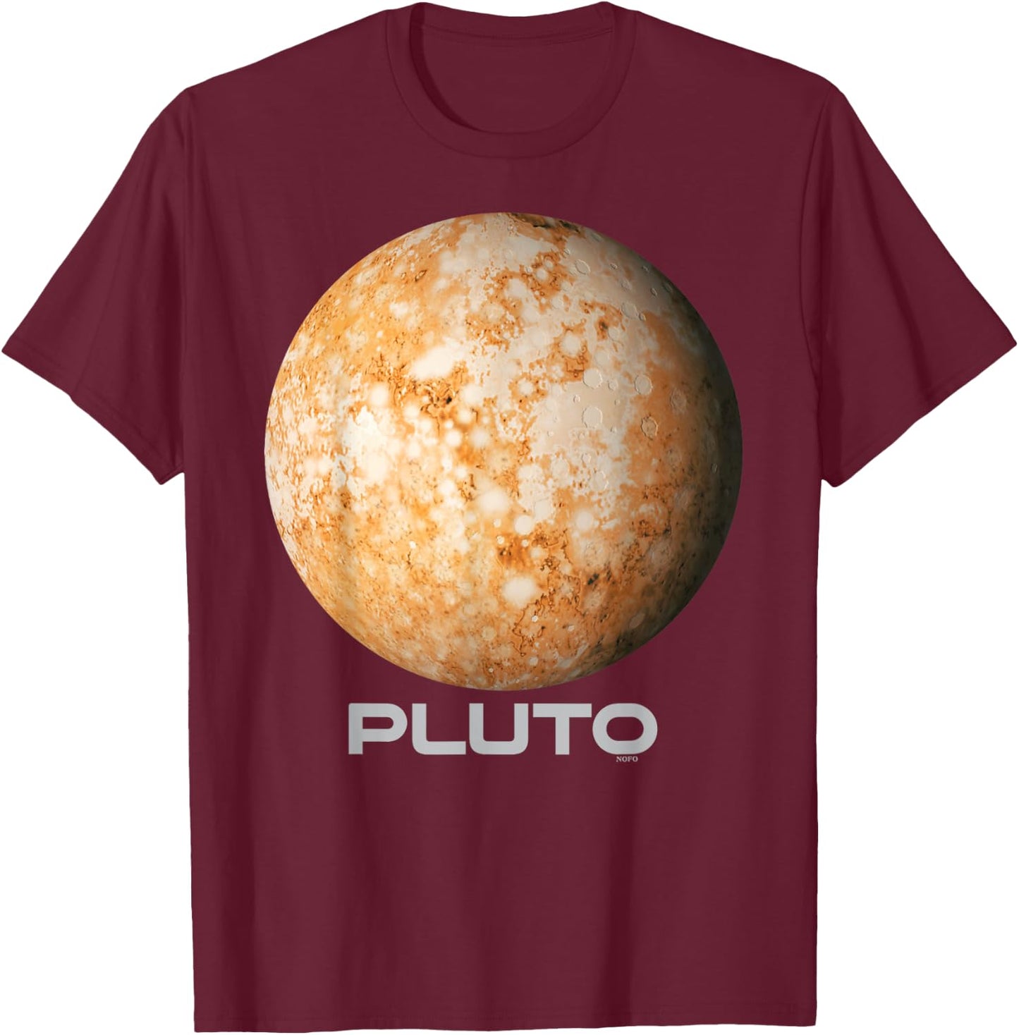 Pluto Shirt, Solar System Planet T-Shirt - T-Shirt | Maroon