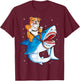 English Bulldog Shark T shirt Kids Space Galaxy Jawsome Gift T-Shirt - T-Shirt | Maroon