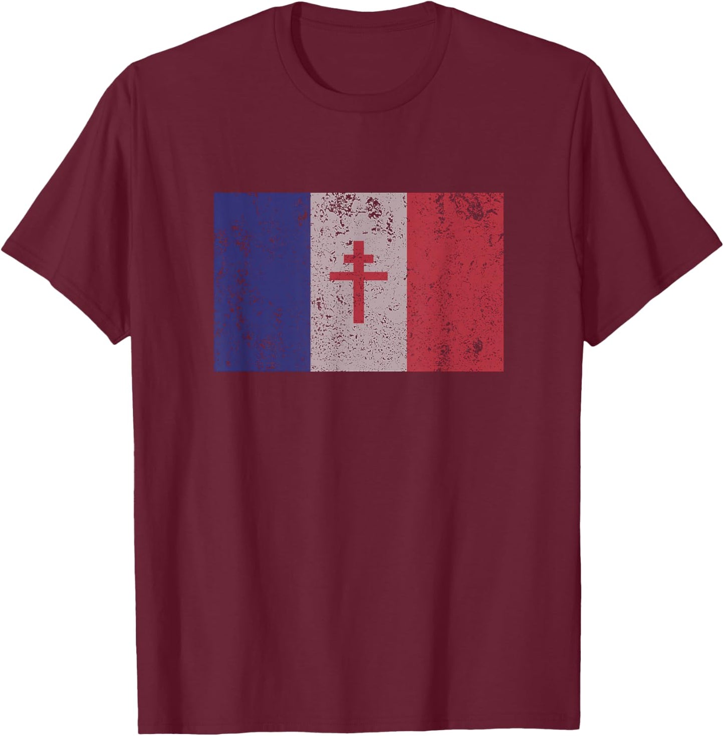 La Resistance The French Flag France Paris WWII T Shirt T-Shirt - T-Shirt | Maroon