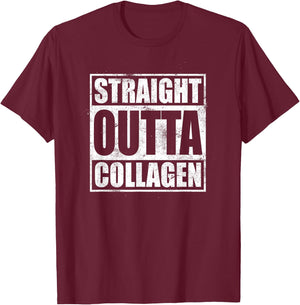 Straight Outta Collagen Ehlers Danlos Syndrome Shirt T-Shirt - T-Shirt | Maroon