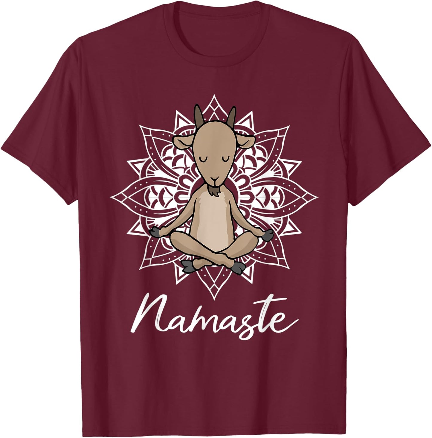 Goat Yoga for a Yoga Workout Fan T-Shirt - T-Shirt | Maroon