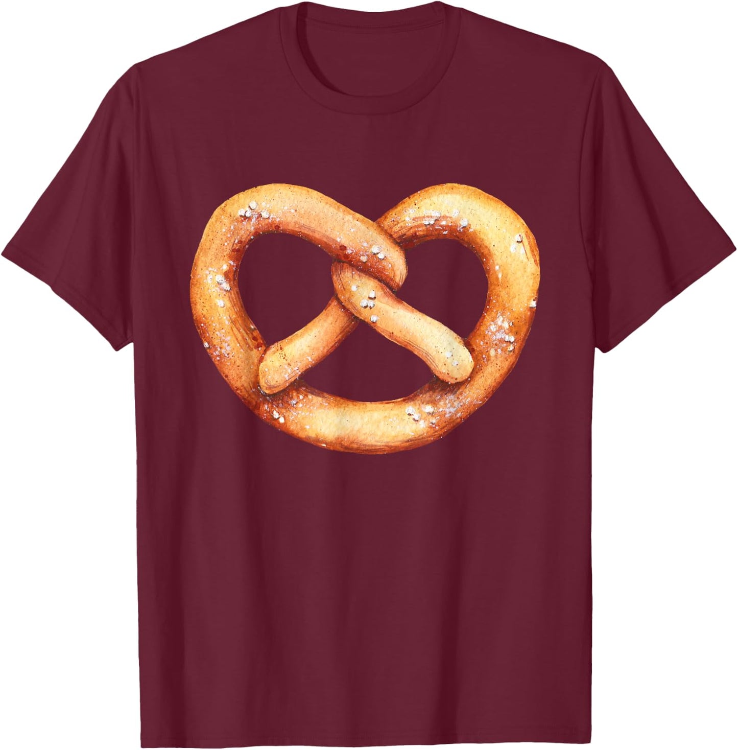 Pretzel Day Shirt Women Funny Vintage T-Shirt - T-Shirt | Maroon