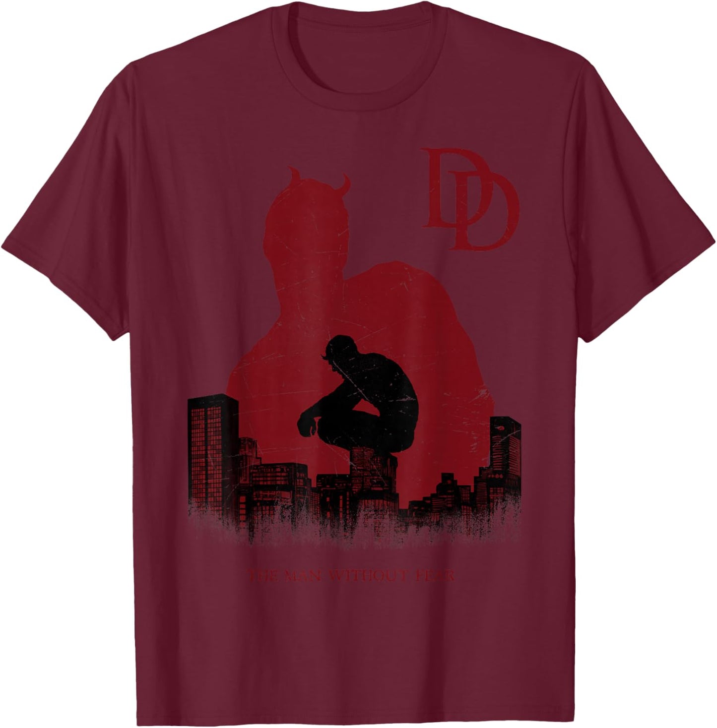 Marvel Daredevil A Man Without Fear is Broken Within Small T-Shirt - T-Shirt | Maroon