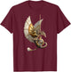 Steampunk Dragon on Clock Vintage T-Shirt - T-Shirt | Maroon
