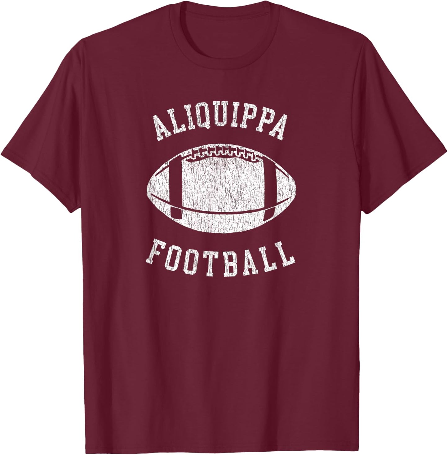 Aliquippa Football Distressed Vintage 80's Throwback Classic T-Shirt - T-Shirt | Maroon