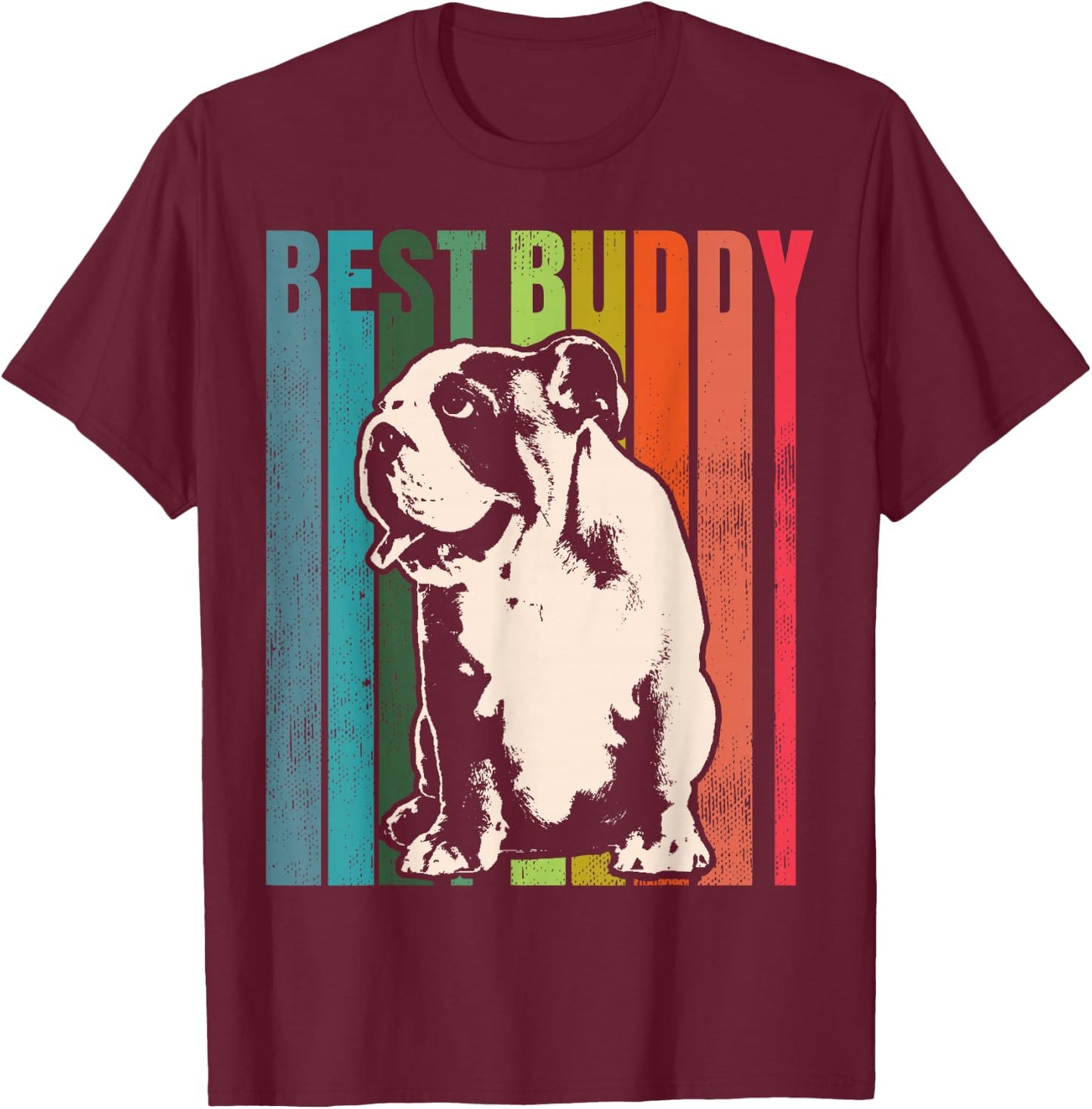English Bulldog British Bulldog T-Shirt - T-Shirt | Maroon