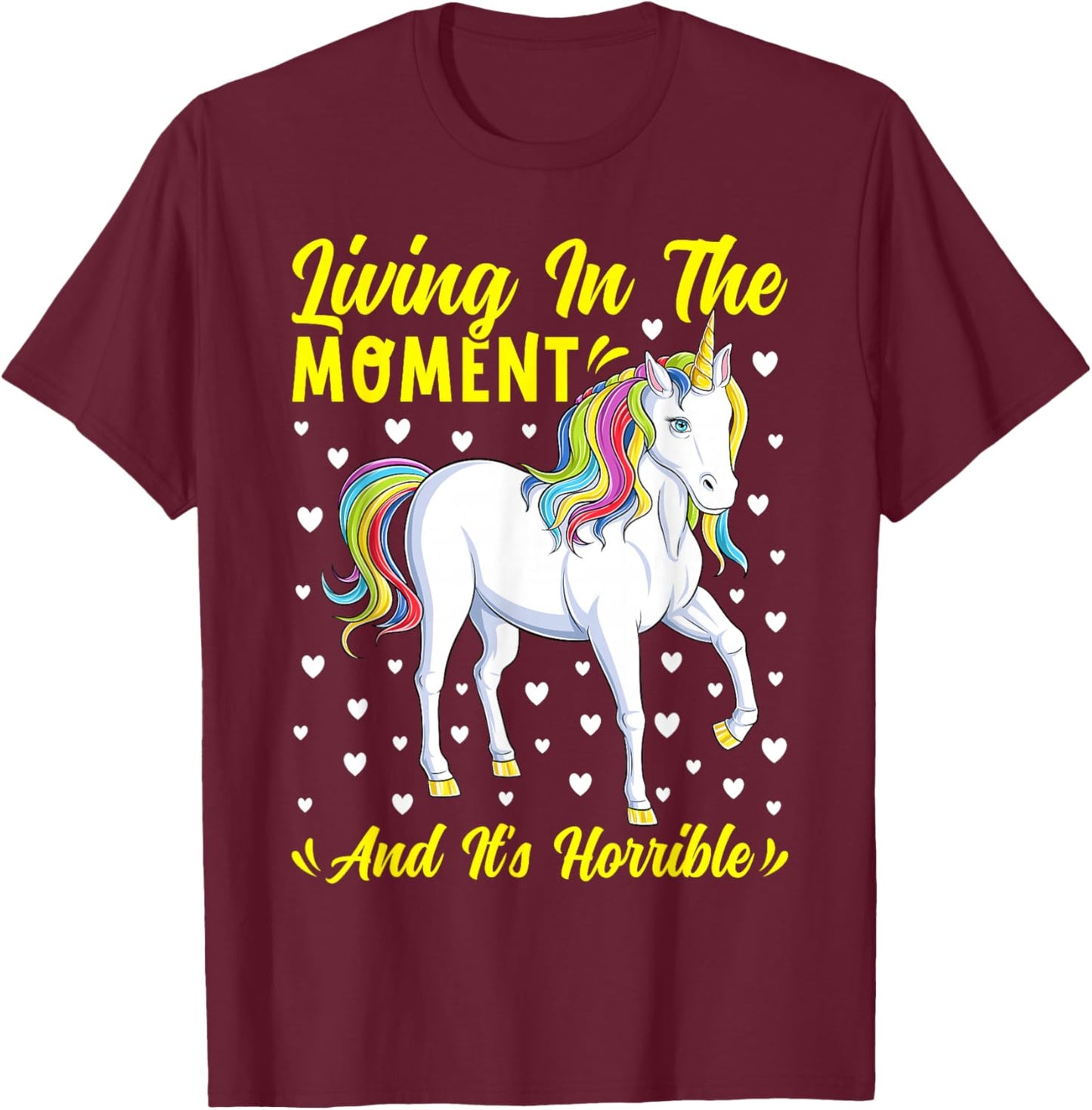 Funny Unicorn Joke Meme Adult Humor Unicorns Lover T-Shirt - T-Shirt | Maroon