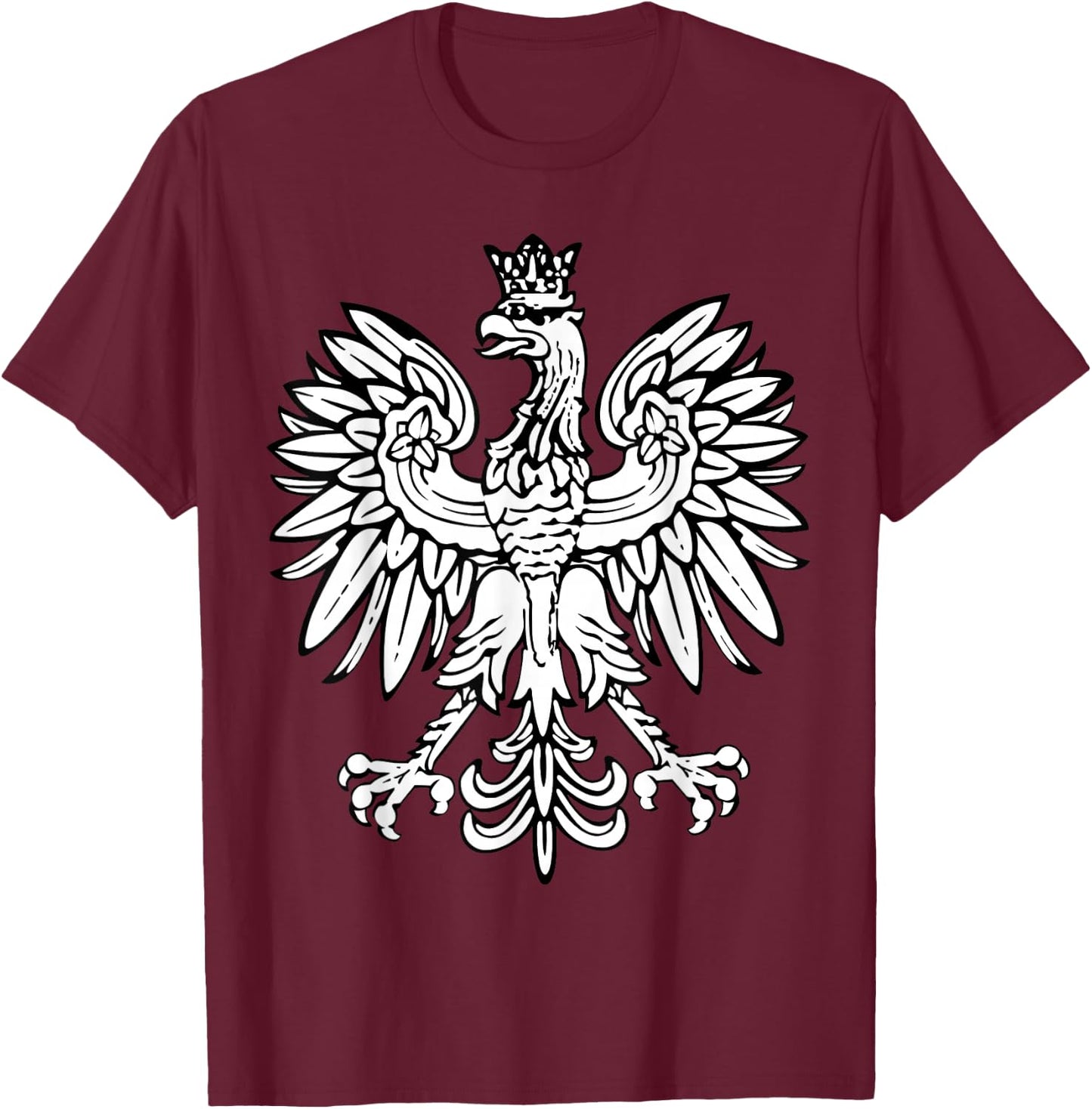 Falcon Polish Pride Shirt Eagle Poland Dyngus Day Buffalo T-Shirt - T-Shirt | Maroon