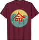 Destiny Japanese Kanji Writing on Big Wave T-Shirt - T-Shirt | Maroon