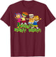 Nickelodeon Rocket Power Character Group Woogity T-Shirt - T-Shirt | Maroon