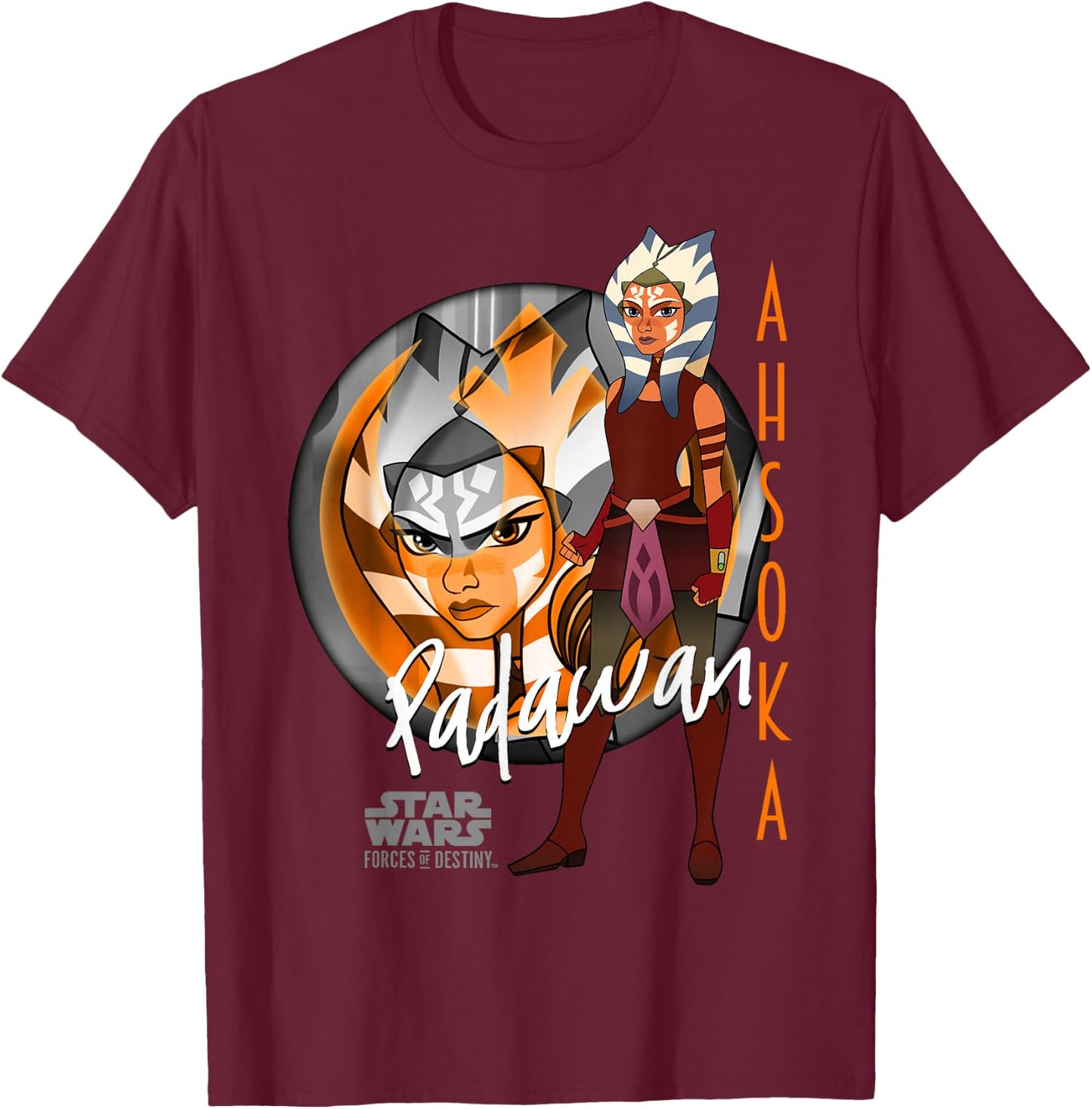 Star Wars Forces of Destiny Ahsoka Padawan Graphic T-Shirt - T-Shirt | Maroon