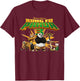 Kung Fu Panda 3 Po And The Furious Five Movie Logo T-Shirt - T-Shirt | Maroon