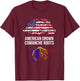 American Grown with Comanche Roots Shirt - Comanche T-Shirt - T-Shirt | Maroon