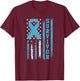 Prostate Cancer Survivor - Bold Blue Ribbon Shirt T-Shirt - T-Shirt | Maroon