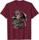 Wise Dragon Reading Books Fantasy Lover's Design T-Shirt - T-Shirt | Maroon