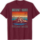 Mt Hood Retro | Mount Hood Portland Oregon Vintage Mountain T-Shirt - T-Shirt | Maroon