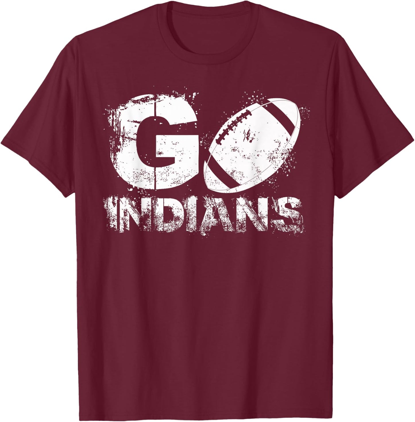 Go Indians Football shirt T-Shirt - T-Shirt | Maroon