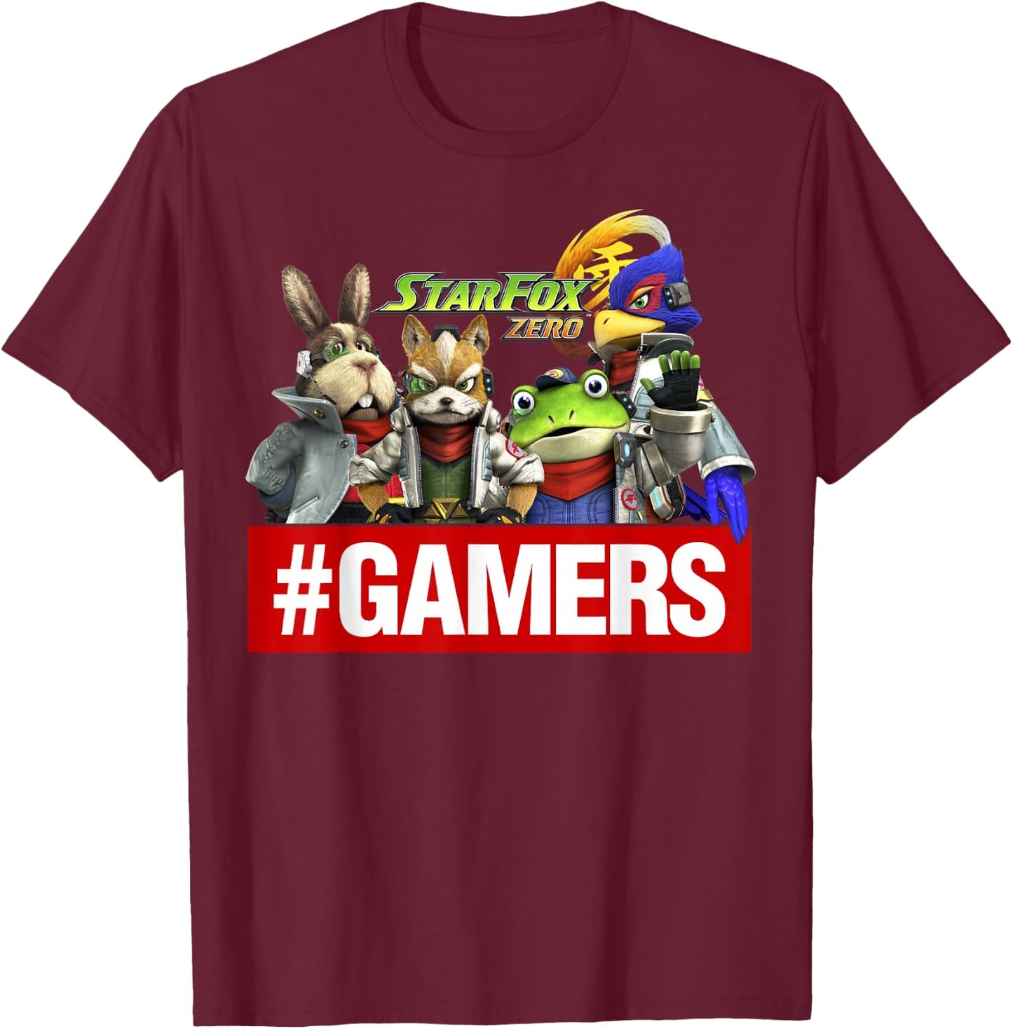 Nintendo Star Fox Zero Gamers Group Shot Graphic T-Shirt - T-Shirt | Maroon