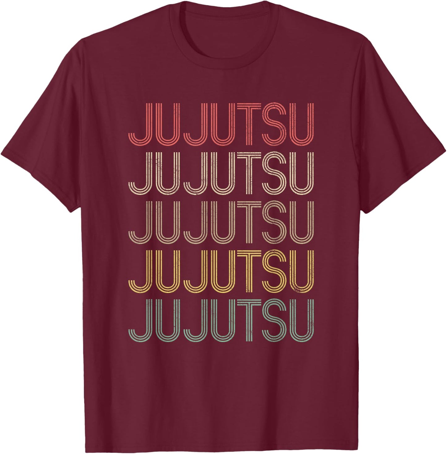Retro Style Jujutsu T-Shirt - T-Shirt | Maroon