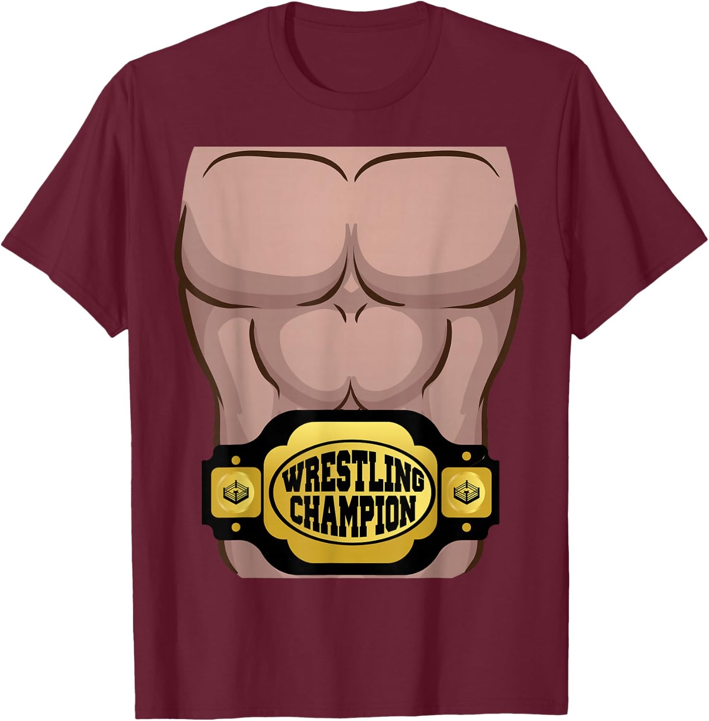 Champion Belt Wrestler Costume Halloween Shirt Kids Adult T-Shirt - T-Shirt | Maroon
