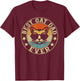 Vintage Best Cat Dad Ever Men Girls Kids T-Shirt - T-Shirt | Maroon