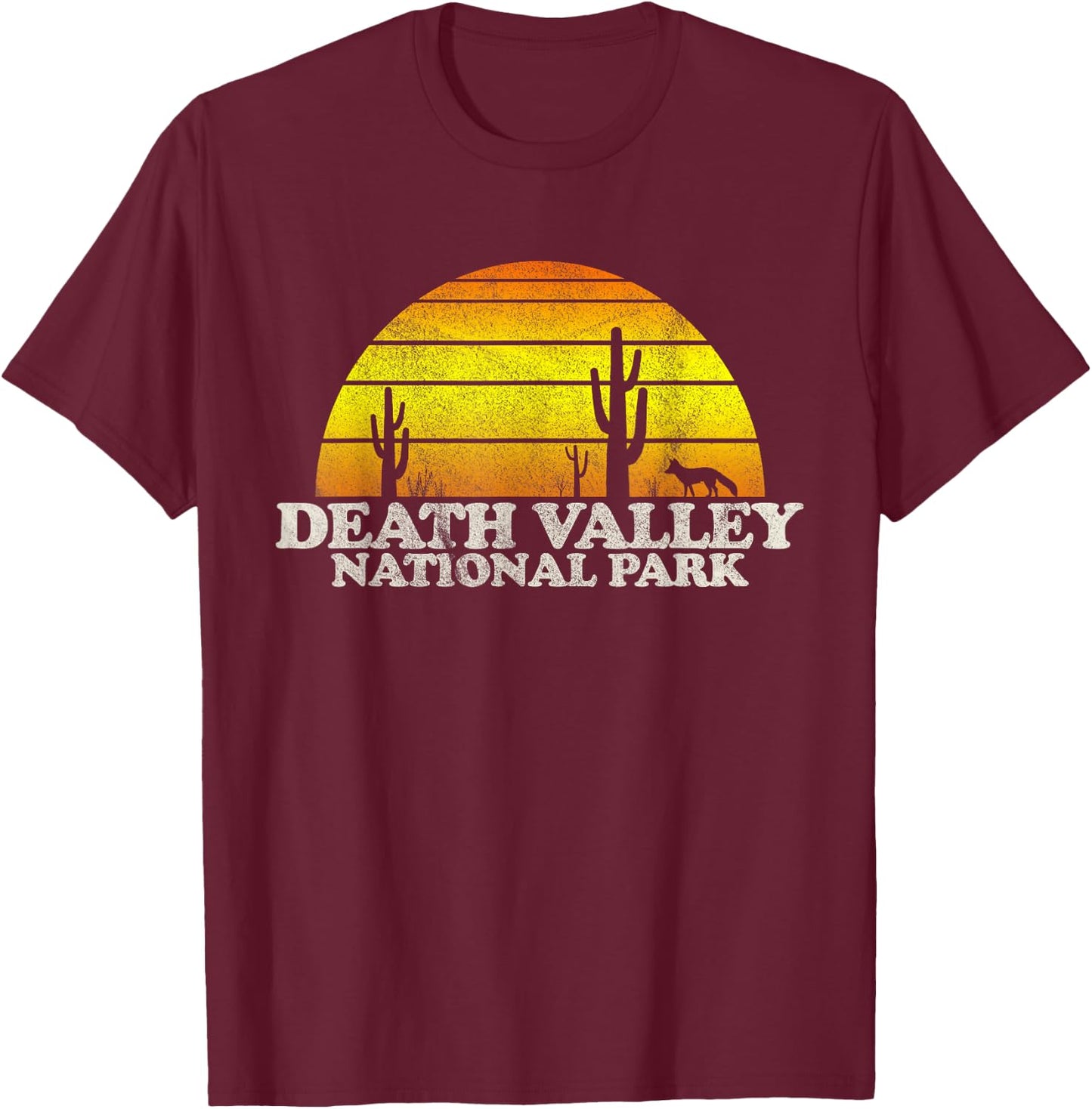 Vintage Death Valley National Park Sunset Shirt T-Shirt - T-Shirt | Maroon