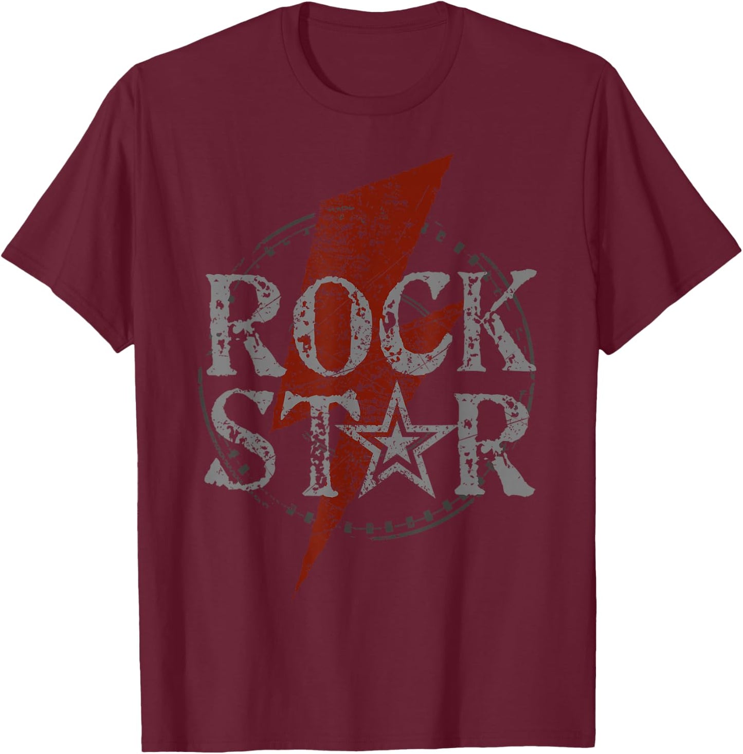 Rock Star Music Fan Gift graphic Rock N Roll Star T-Shirt - T-Shirt | Maroon