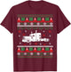 Truck Driver Christmas Ugly Sweater Trucker T-Shirt - T-Shirt | Maroon