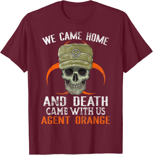 Orange Agent Vietnam War Military Victims Retired Soldier T-Shirt - T-Shirt | Maroon