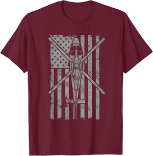 HH-65 Dolphin SAR / Rescue Helicopter Vintage Flag T-Shirt - T-Shirt | Maroon