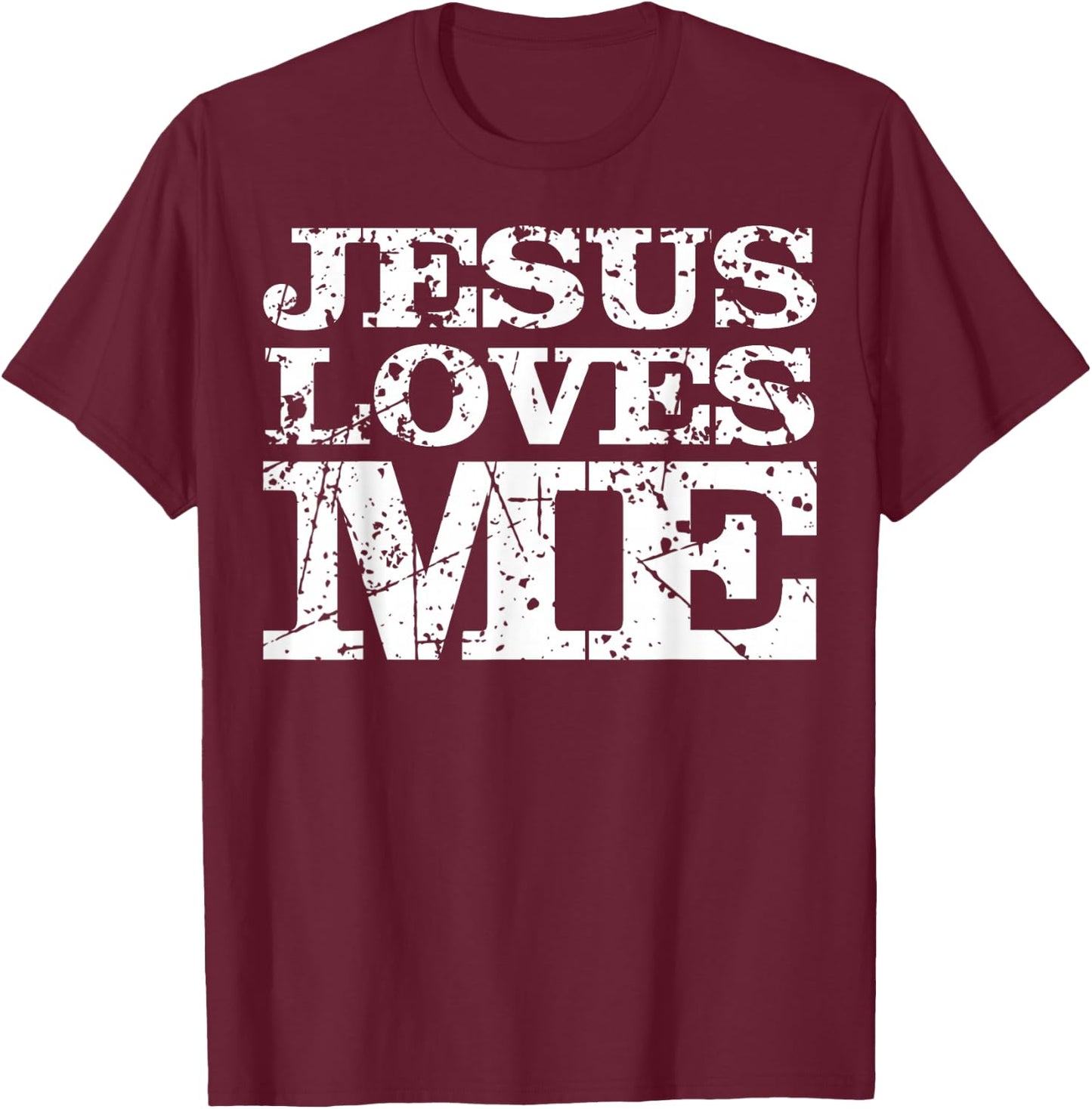 Jesus Loves Me Sacrifice Messiah sacrifice protestant retro T-Shirt - T-Shirt | Maroon