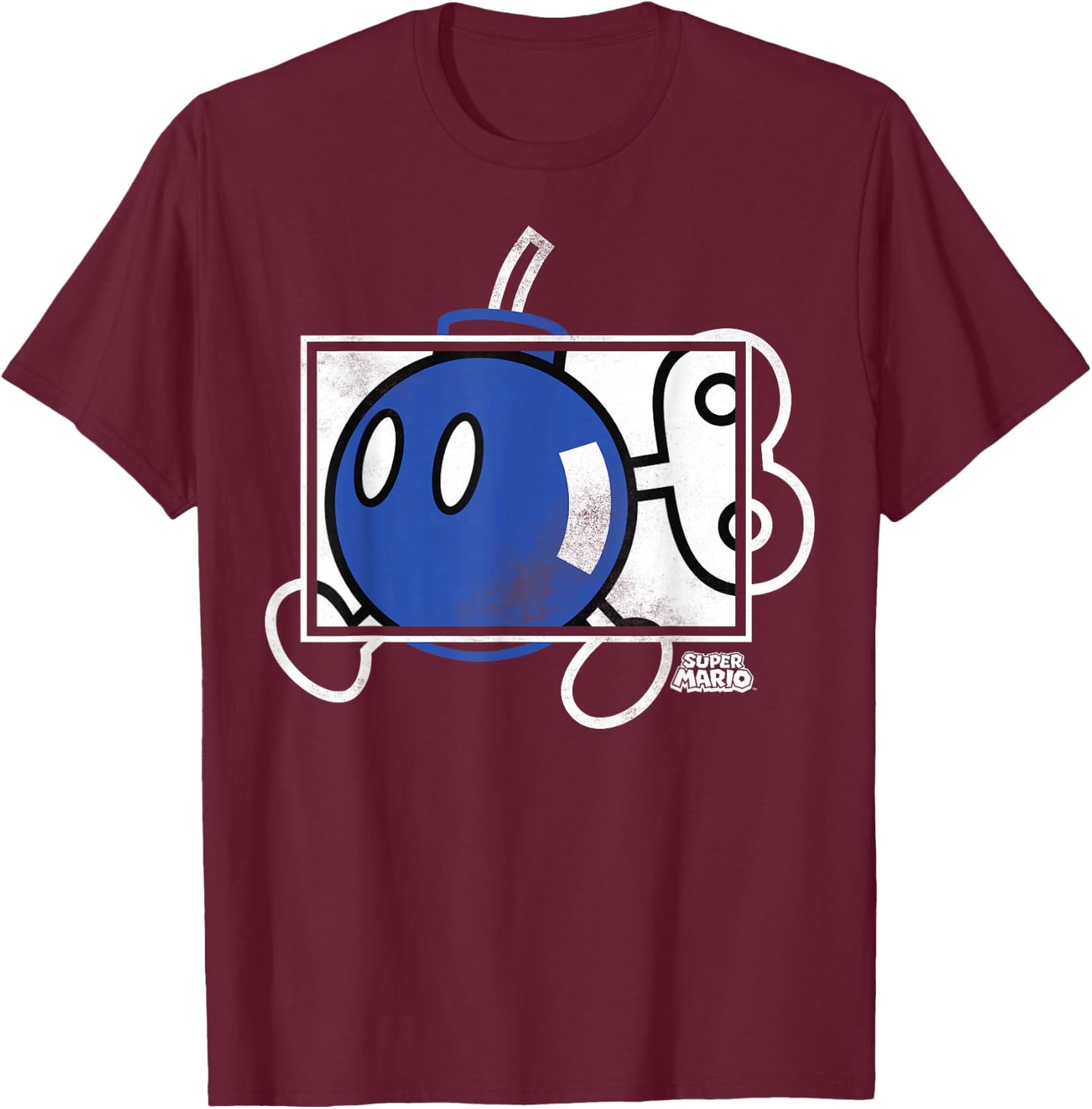 Nintendo Super Mario Bob-Omb X-Ray Graphic T-Shirt - T-Shirt | Maroon