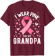 I Wear Pink For My Grandpa Cancer Awareness T-Shirt - T-Shirt | Maroon