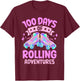 100 Days Of Rolling Adventures 100 Days Of School T-Shirt - T-Shirt | Maroon