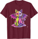 E-Girl Teen Goth Pastel Cat Kawaii Zombie Emo Girl T-Shirt - T-Shirt | Maroon