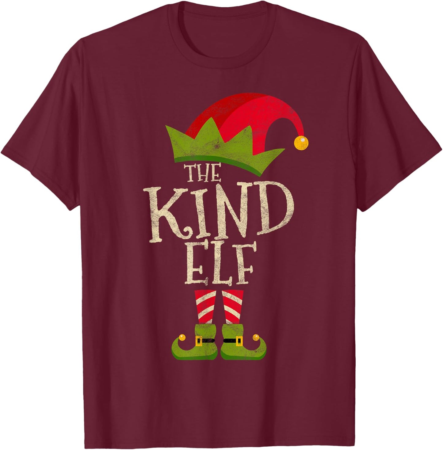 Easy The Kind Elf Xmas Costume Family Group Gift Christmas T-Shirt - T-Shirt | Maroon
