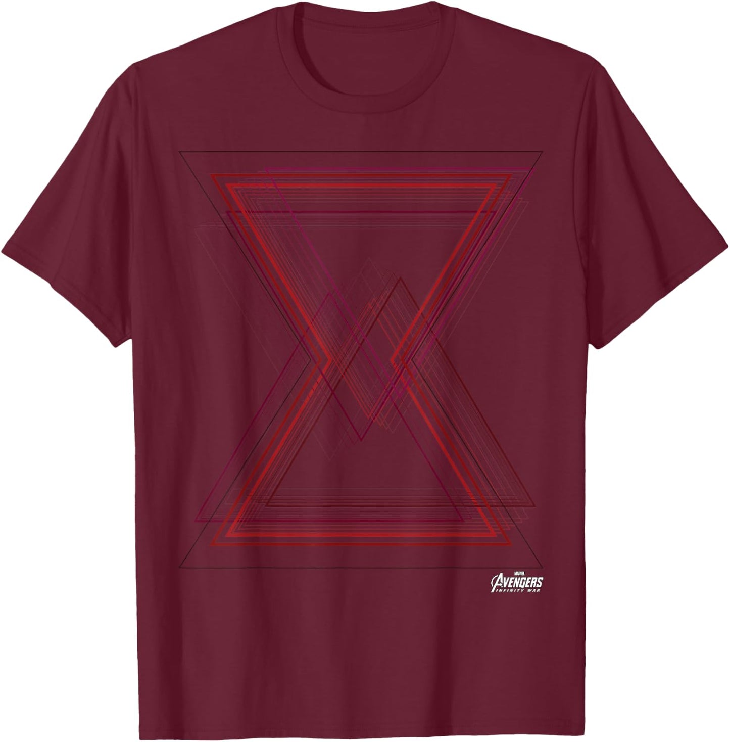 Marvel Avengers Infinity War Black Widow Geo Logo T-Shirt - T-Shirt | Maroon