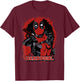 Marvel Deadpool Paint Splatted Super Hero Graphic T-Shirt - T-Shirt | Maroon