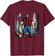 American Lumberjack Folk Hero Paul Bunyan Chopping Wood in The Forest T-Shirt - T-Shirt | Maroon