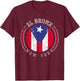 El Bronx design - Puerto Rico boricua bandera Flag Varsity T-Shirt - T-Shirt | Maroon