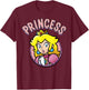 Super Mario Peach The Princess Portrait T-Shirt - T-Shirt | Maroon