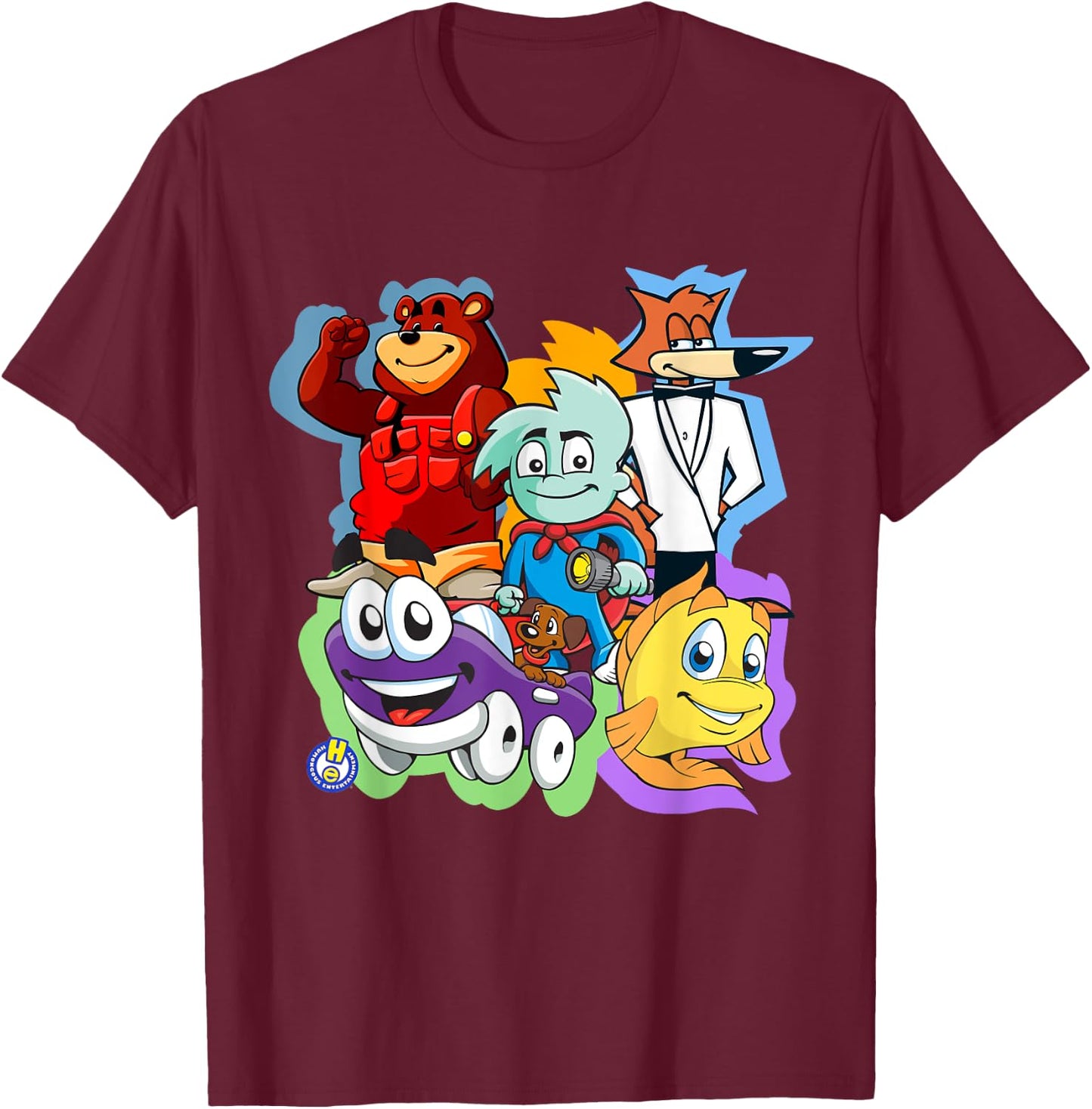 Humongous Entertainment: Humongous All-Stars T-Shirt - T-Shirt | Maroon