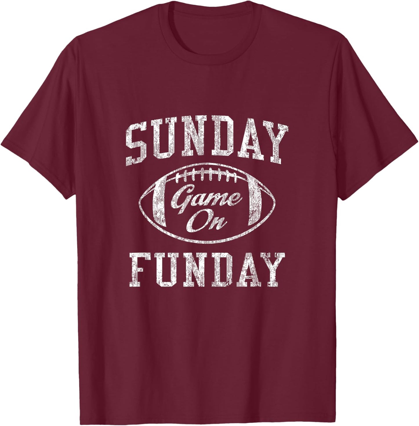 Vintage Sunday Funday T Shirt Dallas Football Retro T-Shirt - T-Shirt | Maroon