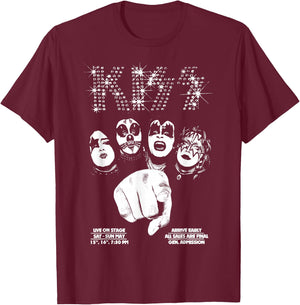 KISS - We Want You T-Shirt - T-Shirt | Maroon