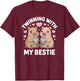 Twinning With My Bestie, Cute Capybara Mom Daughter Fun T-Shirt - T-Shirt | Maroon
