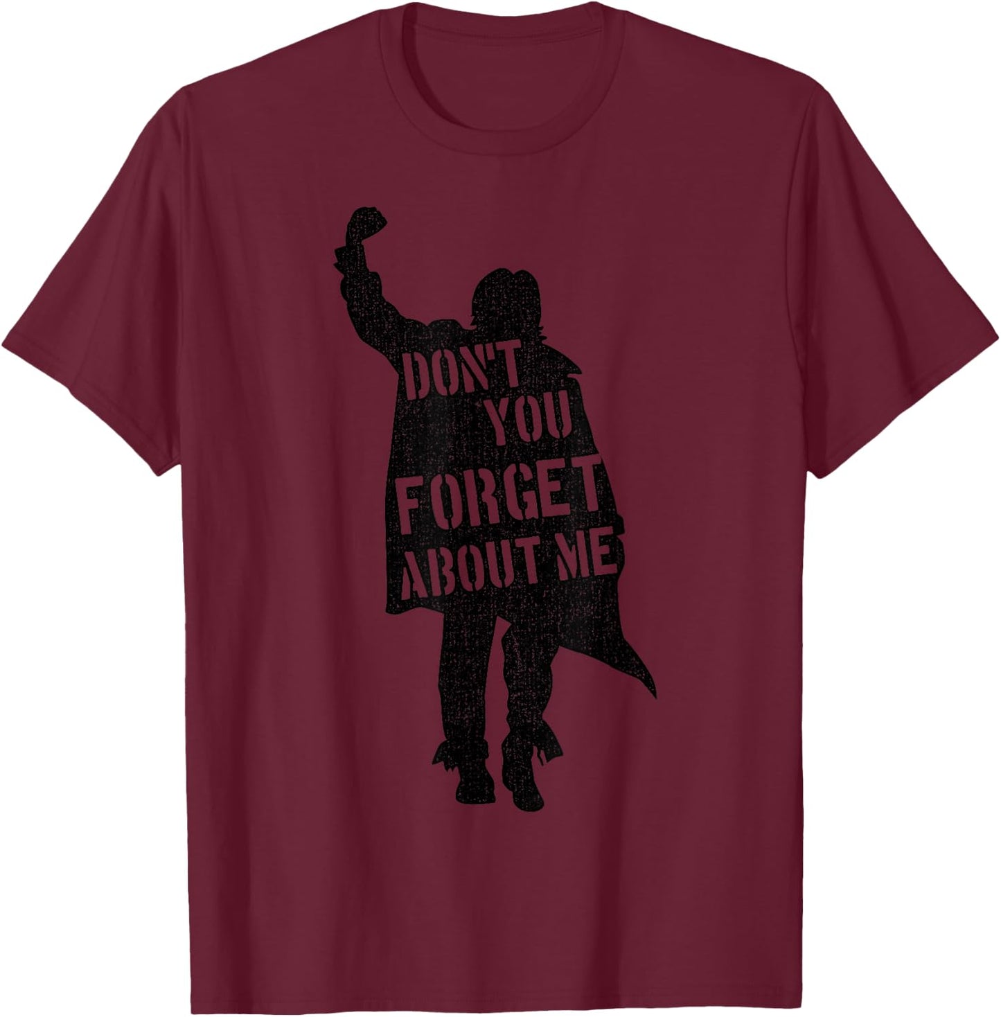 Breakfast Club Don't You Forget About Me Silhouette Small T-Shirt - T-Shirt | Maroon