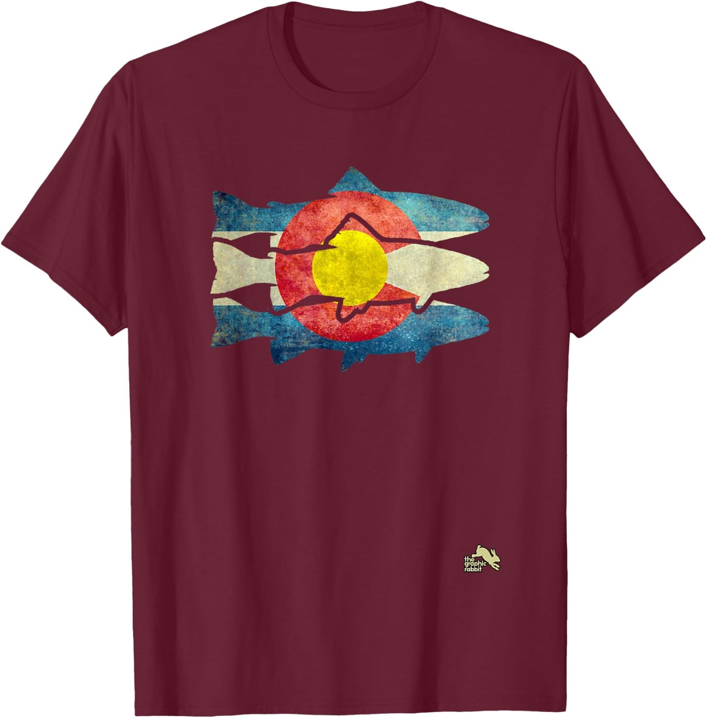 Fly Fishing Trout T-Shirt - T-Shirt | Maroon