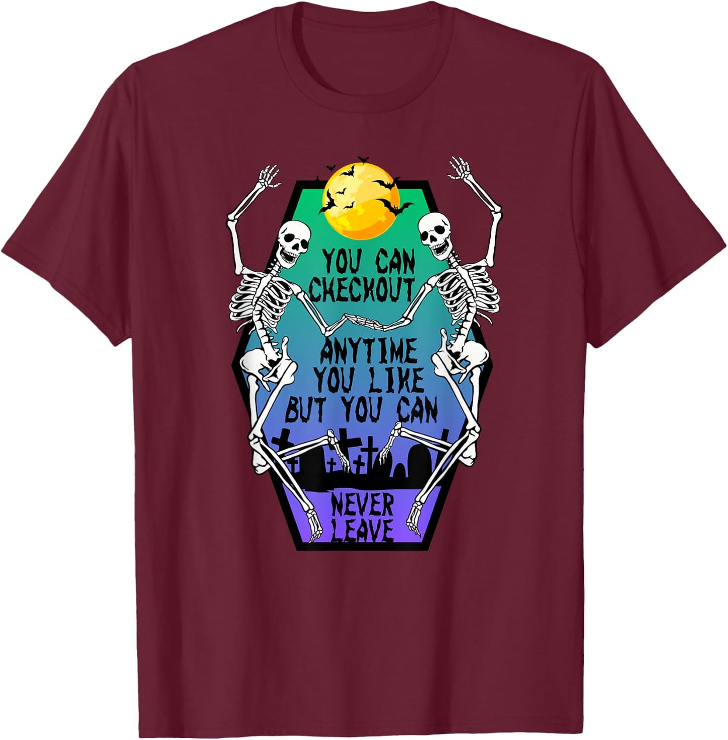Halloween dark desert high skeleton T-Shirt - T-Shirt | Maroon