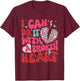 Retro Cute Groovy I Can Do It Quote Disco Heart - -Adult, Classic Fit, Black, Small, Short Sleeve, Cotton 65% Polyester 35% T-Shirt - T-Shirt | Maroon