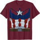 Marvel Captain America Costume T-Shirt - T-Shirt | Maroon